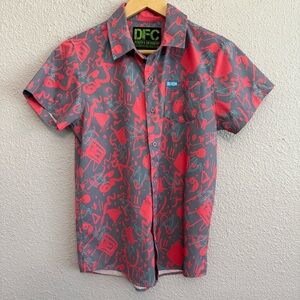 Dixxon Screech Short Sleeve Boys Shirt Size Large EUC